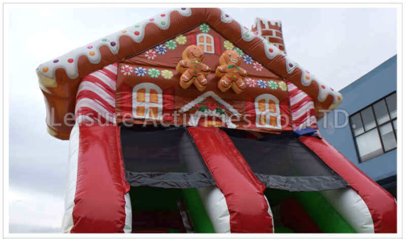 13ft single lane water slide ginger bread house sl