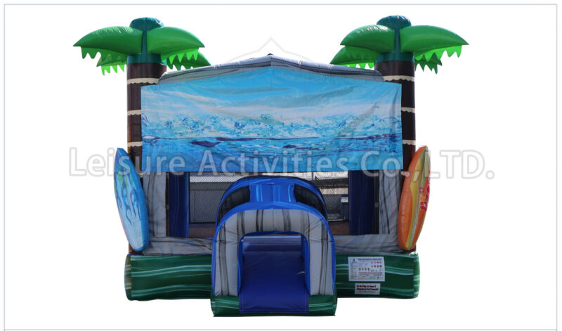 14ft multi theme misting bounce tropical