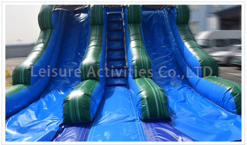 15ft double lane water slide marble green sl