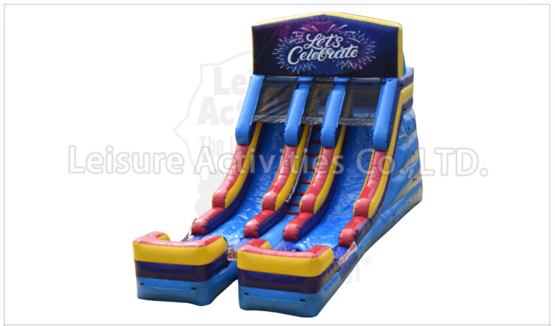 16ft multi theme double lane water slide retro sl