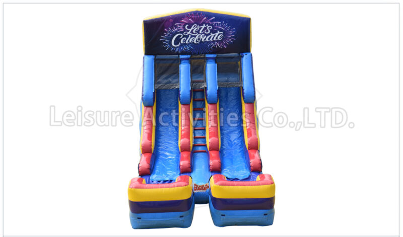 16ft multi theme double lane water slide retro sl