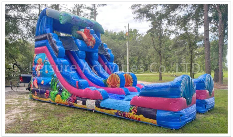 16ft double lane water slide unicorn rainbow sl (copy)