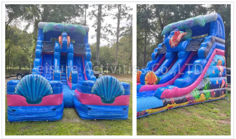 16ft double lane water slide weeki wachee mermaid plunge sl