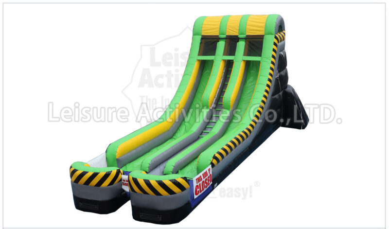 18ft double lane water slide caution sl