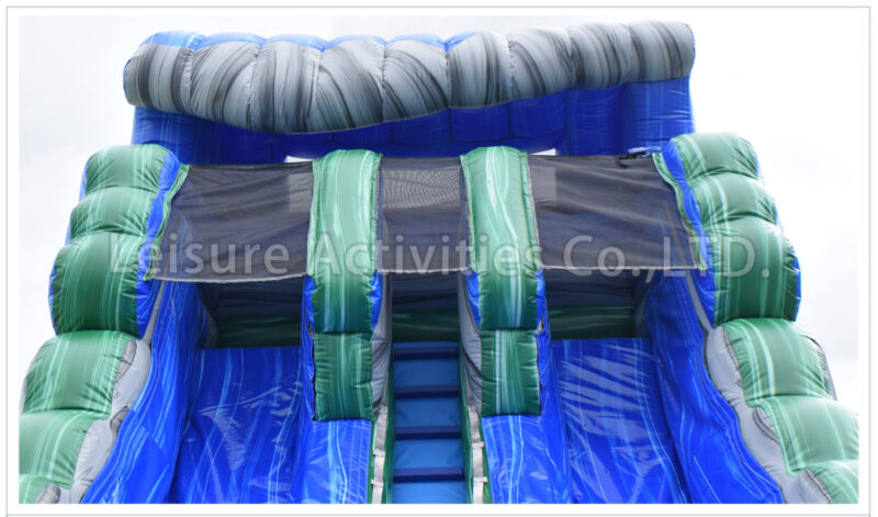 18ft wave double lane water slide marble blue rpl