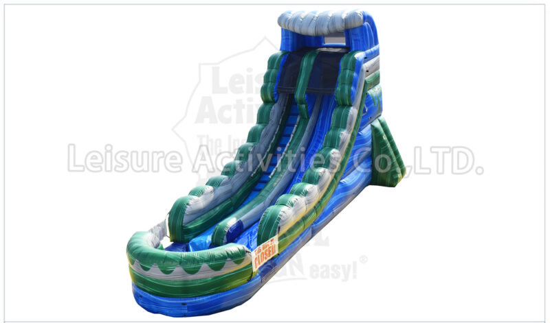 18ft wave single lane water slide marble blue rpl