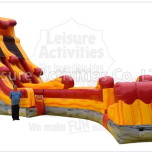 20ft volcano single lane curve water slide ii pl