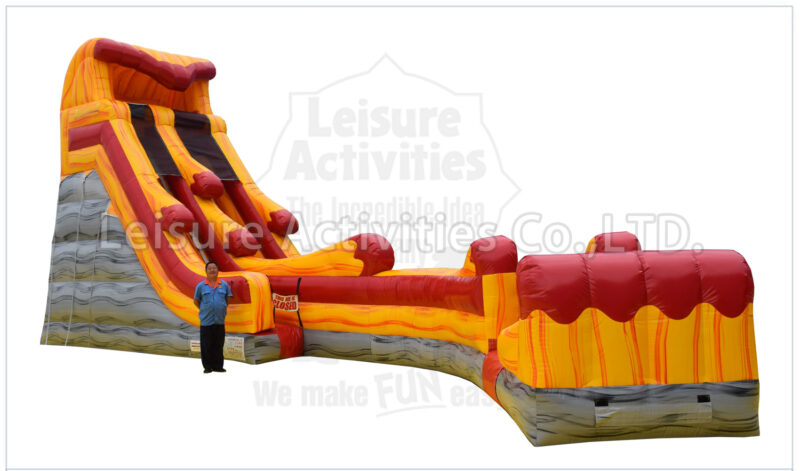 20ft volcano single lane curve water slide ii pl