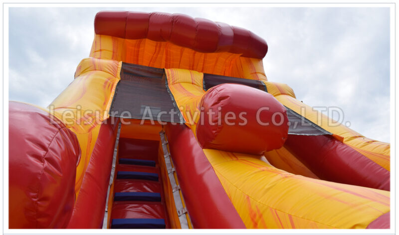 20ft volcano single lane curve water slide ii pl