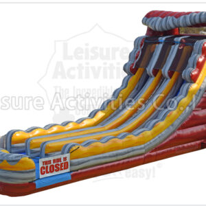 20ft volcano double lane water slide marble red sl