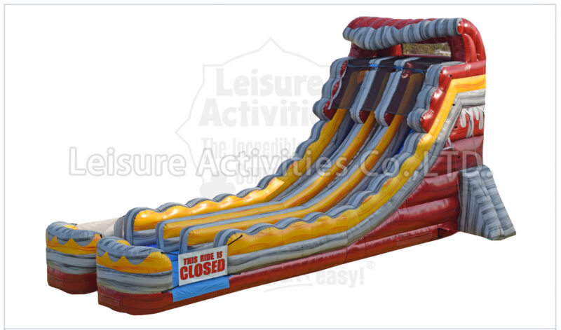 20ft volcano double lane water slide marble red sl