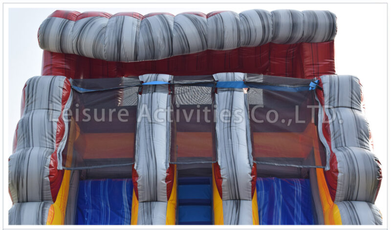 20ft volcano double lane water slide marble red sl