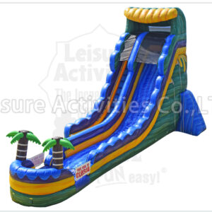 22ft single lane water slide green oasis rpl