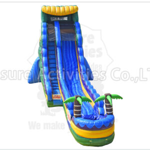 22ft single lane water slide green oasis rpl
