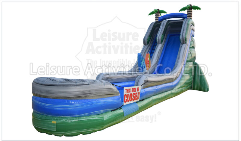 22ft single lane water slide tropical rpl