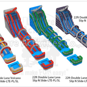 22ft double lane wave blue slip n slide lte pl/sl
