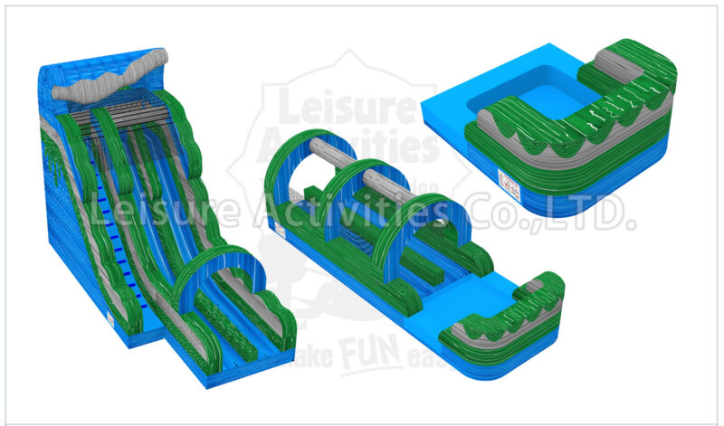 22ft double lane wave blue slip n slide lte pl/sl
