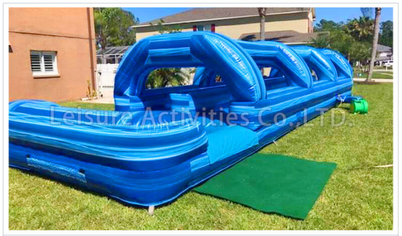 double lane slip n slide pool splash marble blue pl
