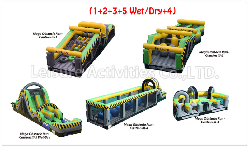 mega obstacle run caution iii