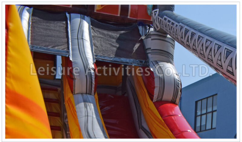 18ft single lane fire truck water slide sl
