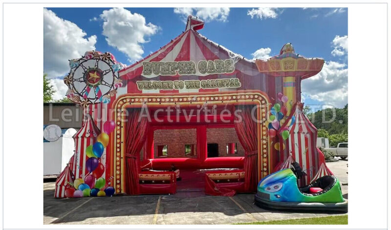 carnival themed bumper car arena