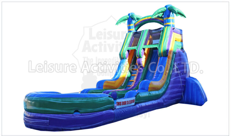 18ft marble purple single lane water slide ripl