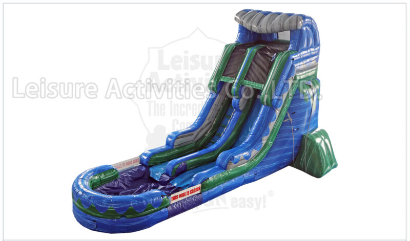 18ft marble blue single lane water slide ripl