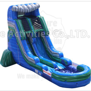 18ft marble blue single lane water slide ripl