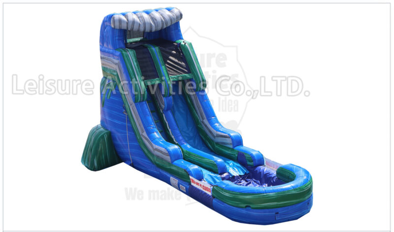 18ft marble blue single lane water slide ripl