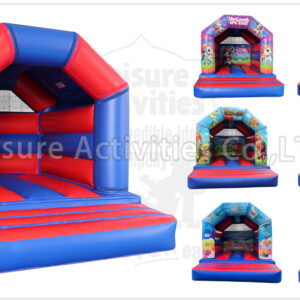 a frame red blue bouncy castle a frame red blue bouncy castle