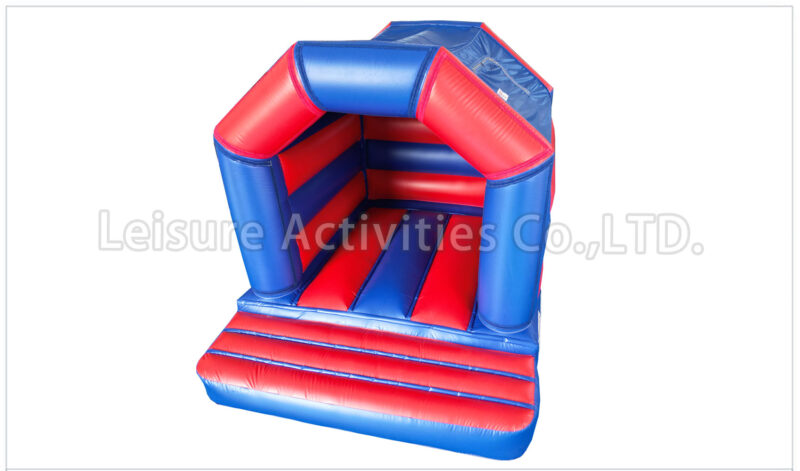 a frame red blue bouncy castle