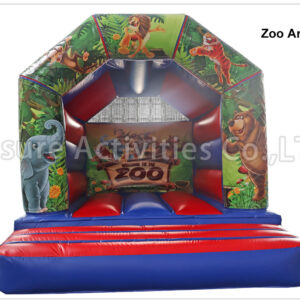 a frame red blue bouncy castle a frame red blue bouncy castle