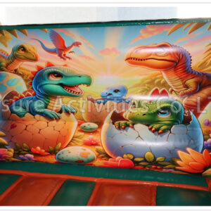 t rex bouncy castle with slide
