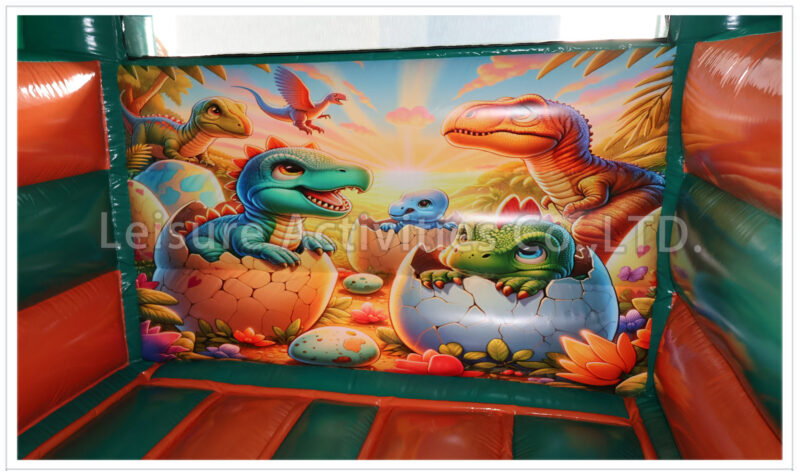 t rex bouncy castle with slide