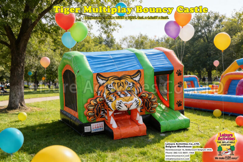 tiger multiplay bouncy castle