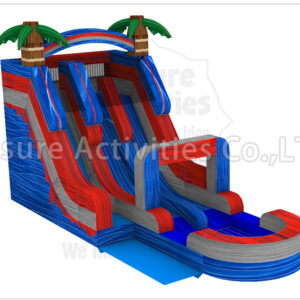 18ft hybrid double lane water slide ripl (max height 19ft)