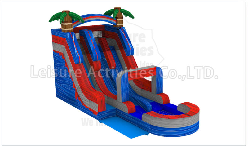 18ft hybrid double lane water slide ripl (max height 19ft)
