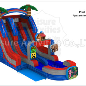 18ft hybrid double lane water slide ripl (max height 19ft)