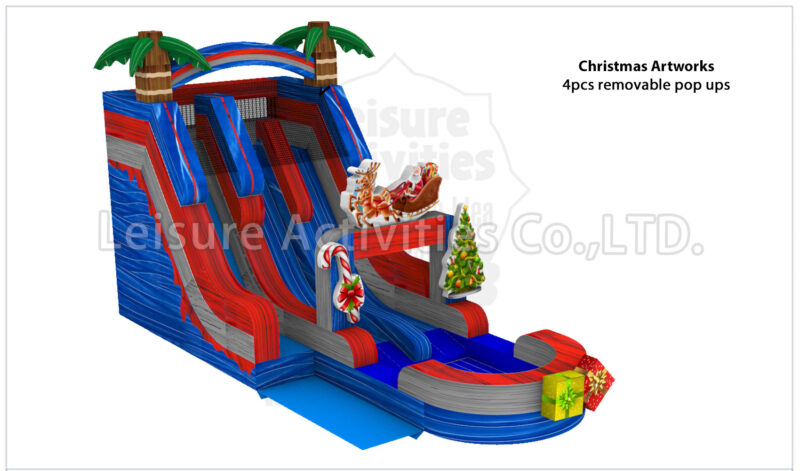 18ft hybrid double lane water slide ripl (max height 19ft)