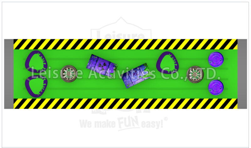 36ft toxic fun runners obstacle course