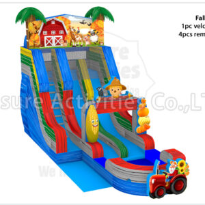 hybrid 19ft double lane water slide ripl