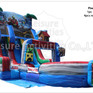 hybrid 19ft double lane water slide ripl hybrid 19ft double lane water slide ripl