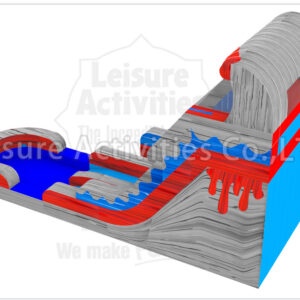 18ft lava stone double lane water slide ripl