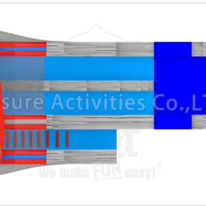 18ft lava stone double lane water slide ripl