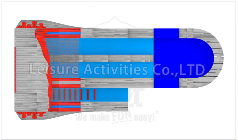 18ft lava stone double lane water slide ripl