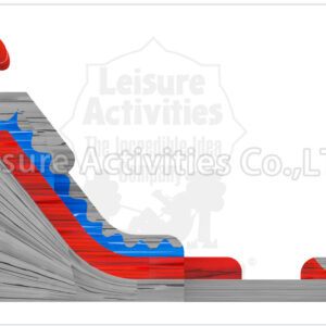 18ft lava stone double lane water slide ripl