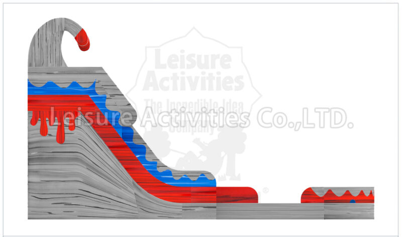 18ft lava stone double lane water slide ripl