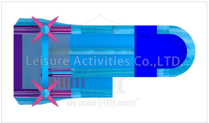 18ft magical vibes double lane water slide ripl