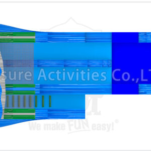 18ft marble blue double lane water slide ripl