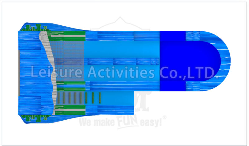 18ft marble blue double lane water slide ripl